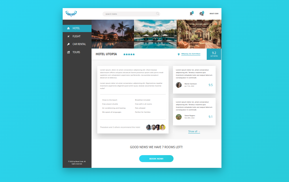 project-booking-page